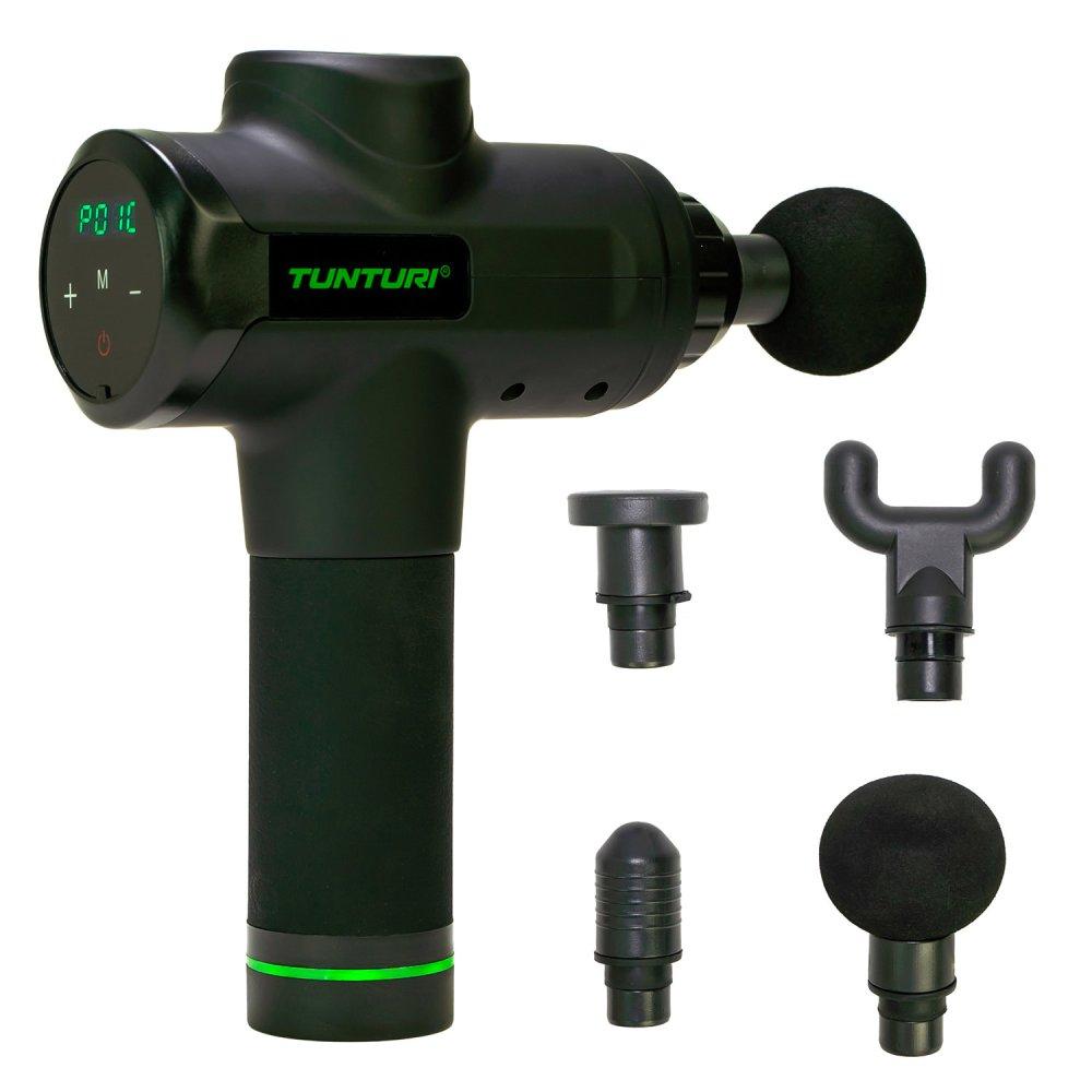 Tunturi Massage Gun med LED-touchskærm og fire massagehoveder