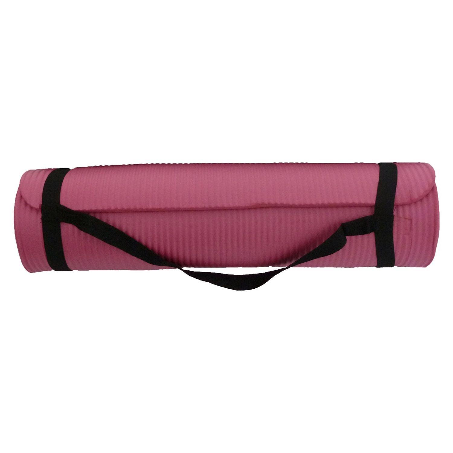 Pink Ergofit yogamåtte i 1 cm tykt skum