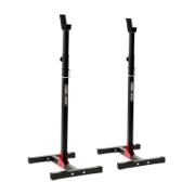 Home Fristående Squat Rack med gummibelagte stativgafler