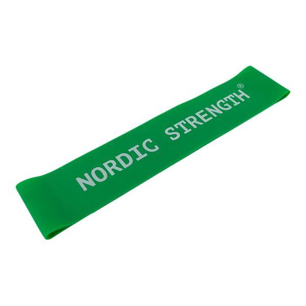 Grøn Nordic Strength mini-loop træningselastik af stof