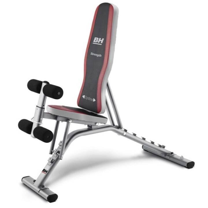 BH Fitness Optima justerbar træningsbænk med polstret ryglæn